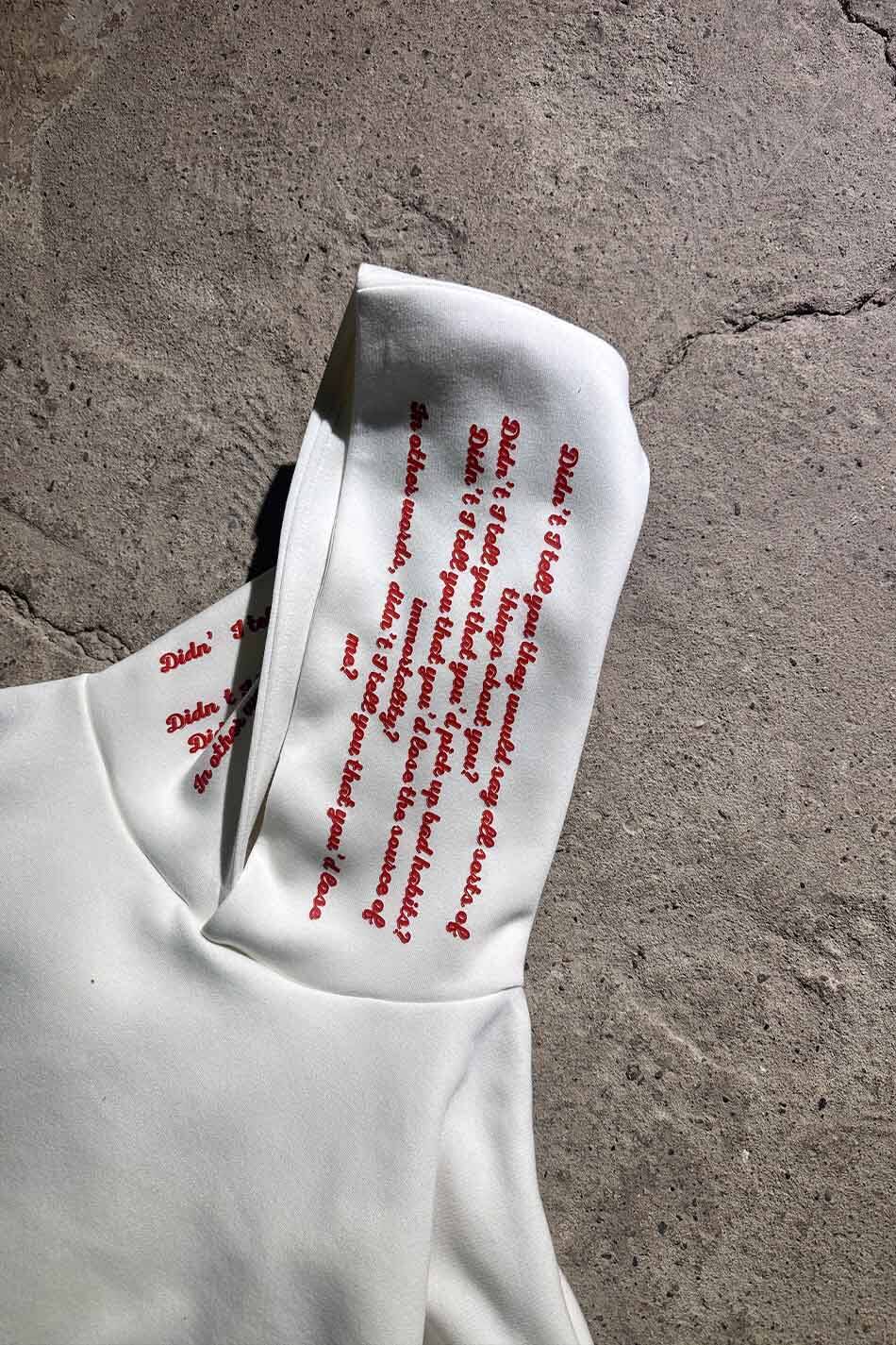 I Tell You Ekru Oversize Boxy Fit Hoodie - 5