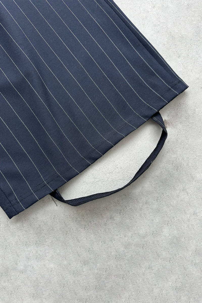 İnce Çizgili Lacivert Fenna V1 Pantolon - 3