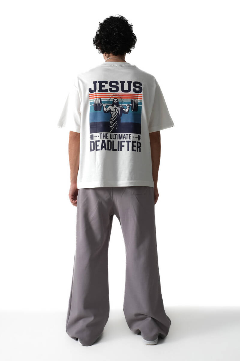 Jesus Baskılı Oversize Tişört - 2