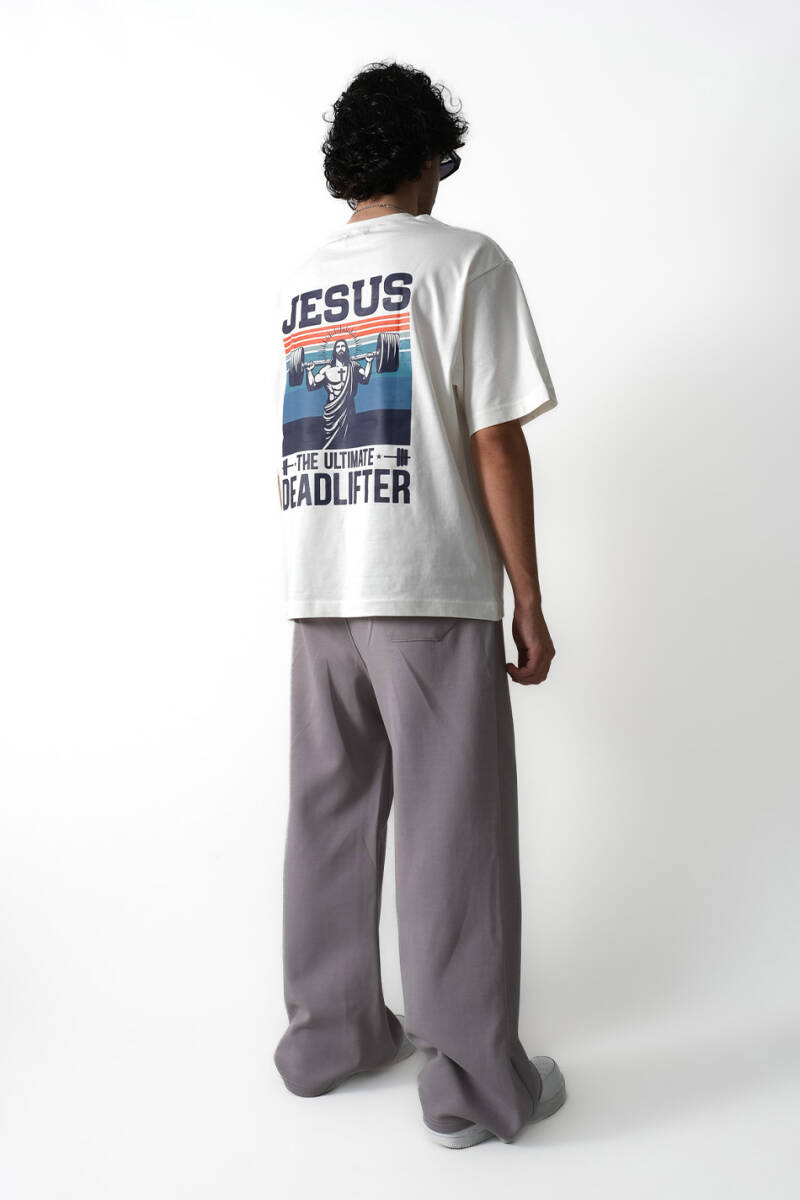 Jesus Baskılı Oversize Tişört - 4