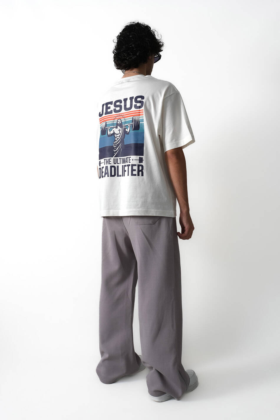 Jesus Baskılı Oversize Tişört - 4