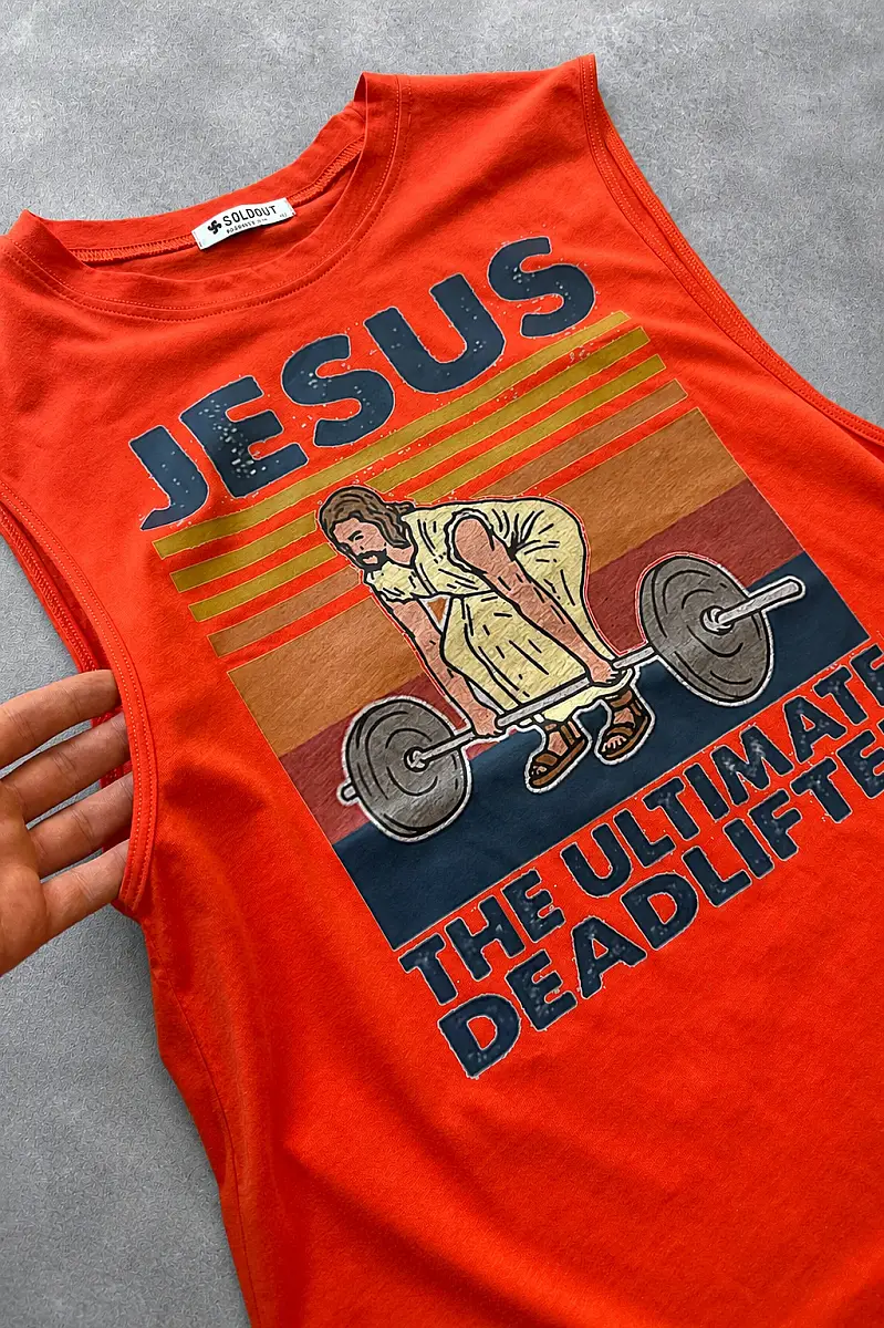 Jesus Deadlifter Kırmızı Sporcu Atlet - SOLDOUT (1)