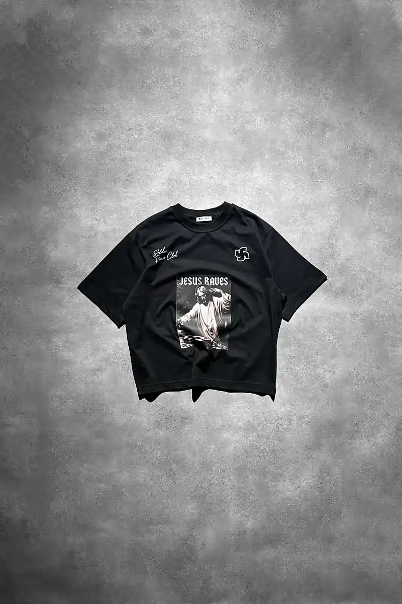 Jesus Raves Oversize T-Shirt - 1
