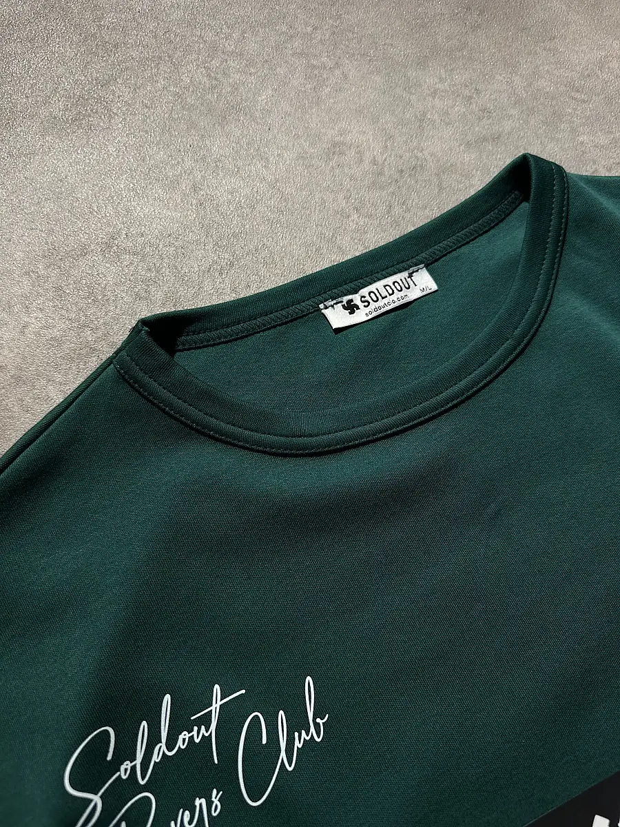 Jesus Raves Zümrüt Yeşili Oversize Baskılı Tişört - 5