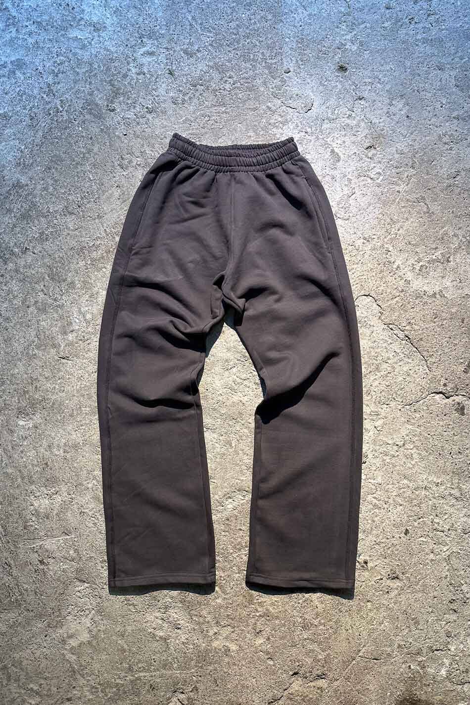 Kahverengi Çift Dikiş Detaylı Heavyweight Baggy Eşofman - SOLDOUT