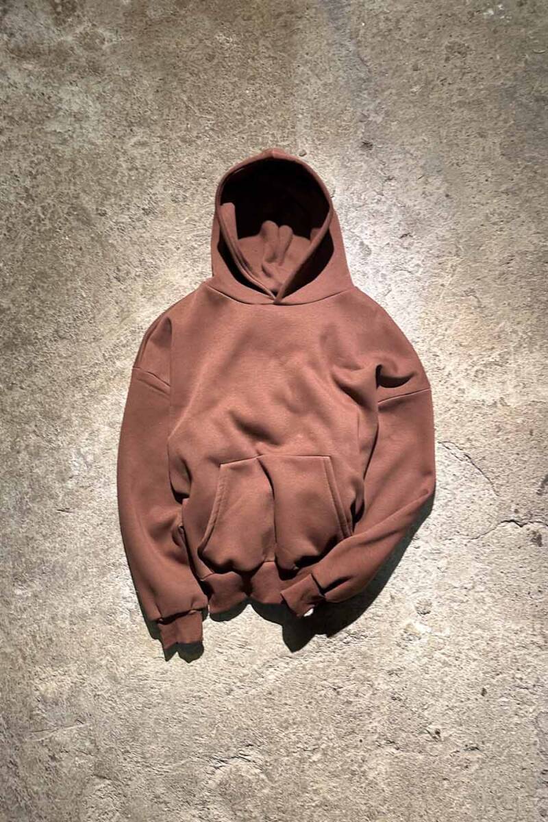 Kahverengi Oversize Boxy Fit Hoodie - SOLDOUT