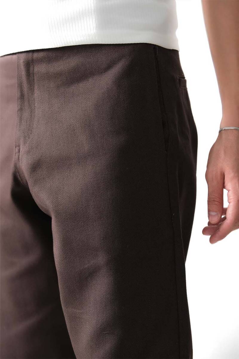 Kahverengi Yüksek Bel Baggy Pantolon - 4