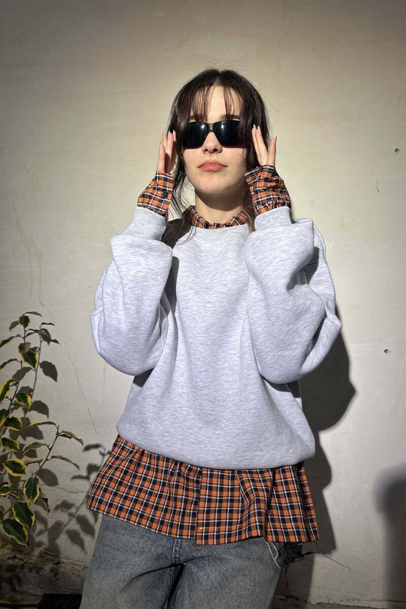 Kar Melanj Oversize Boxy Fit Sweatshirt - 14