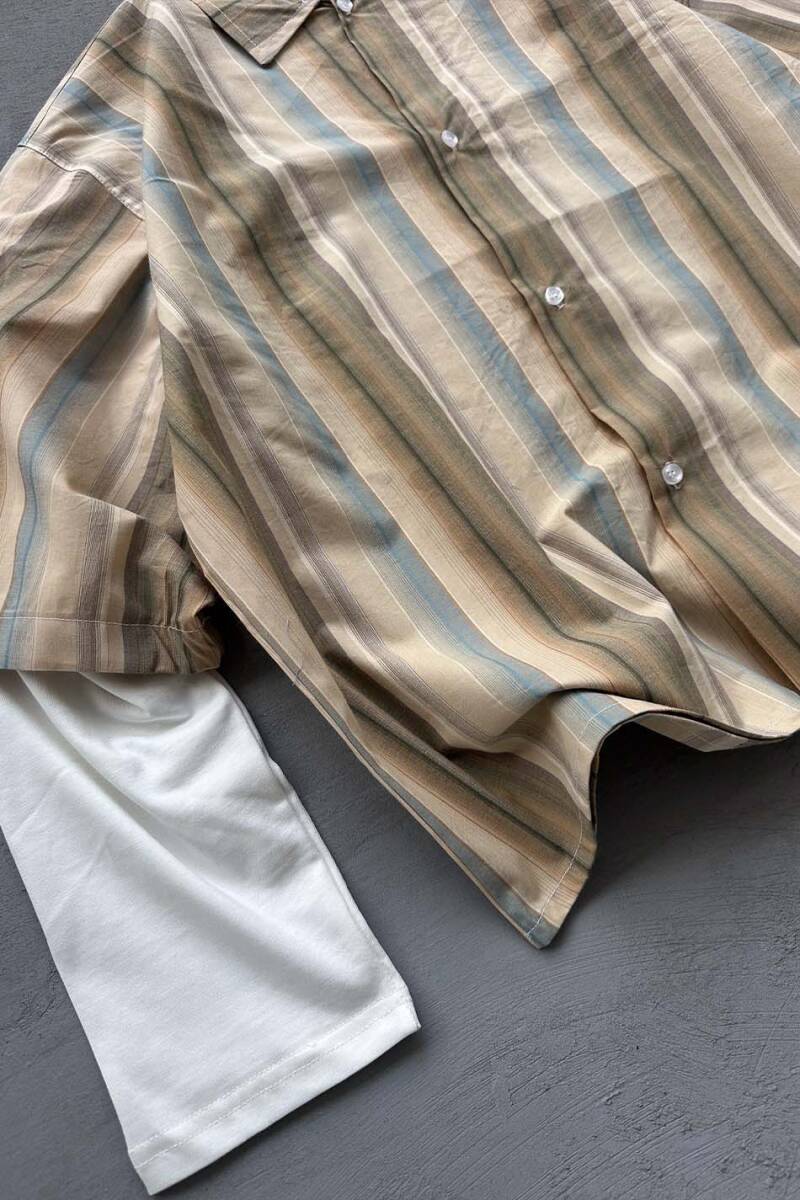 Karışık Renkli Boxy Fit Layered Gömlek - SOLDOUT (1)