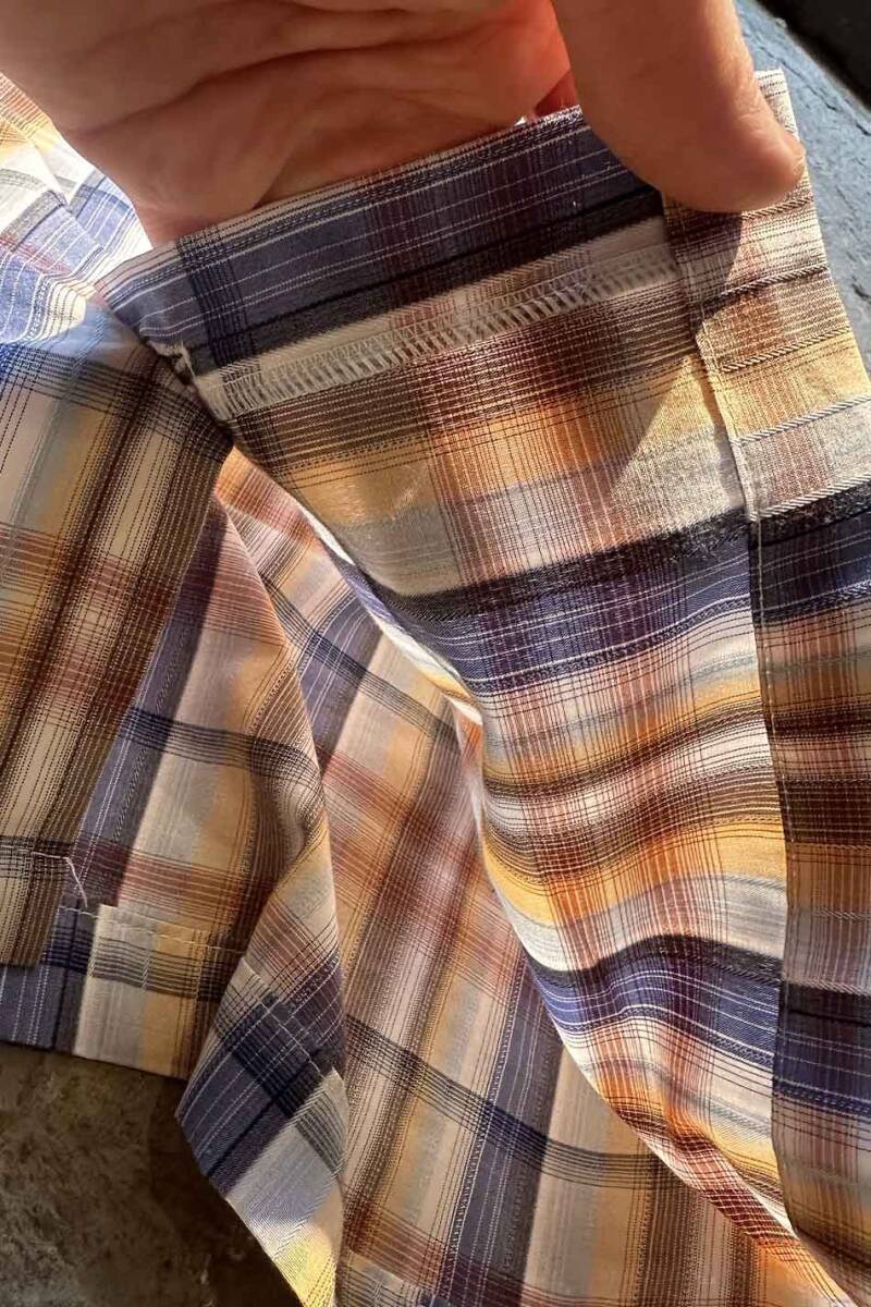 Karışık Renkli Çizgili - Ekose Oversize Gömlek - 3