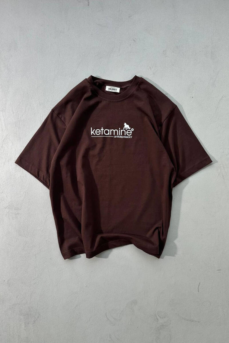 Ketamine Acı Kahve Oversize Tişört - 1
