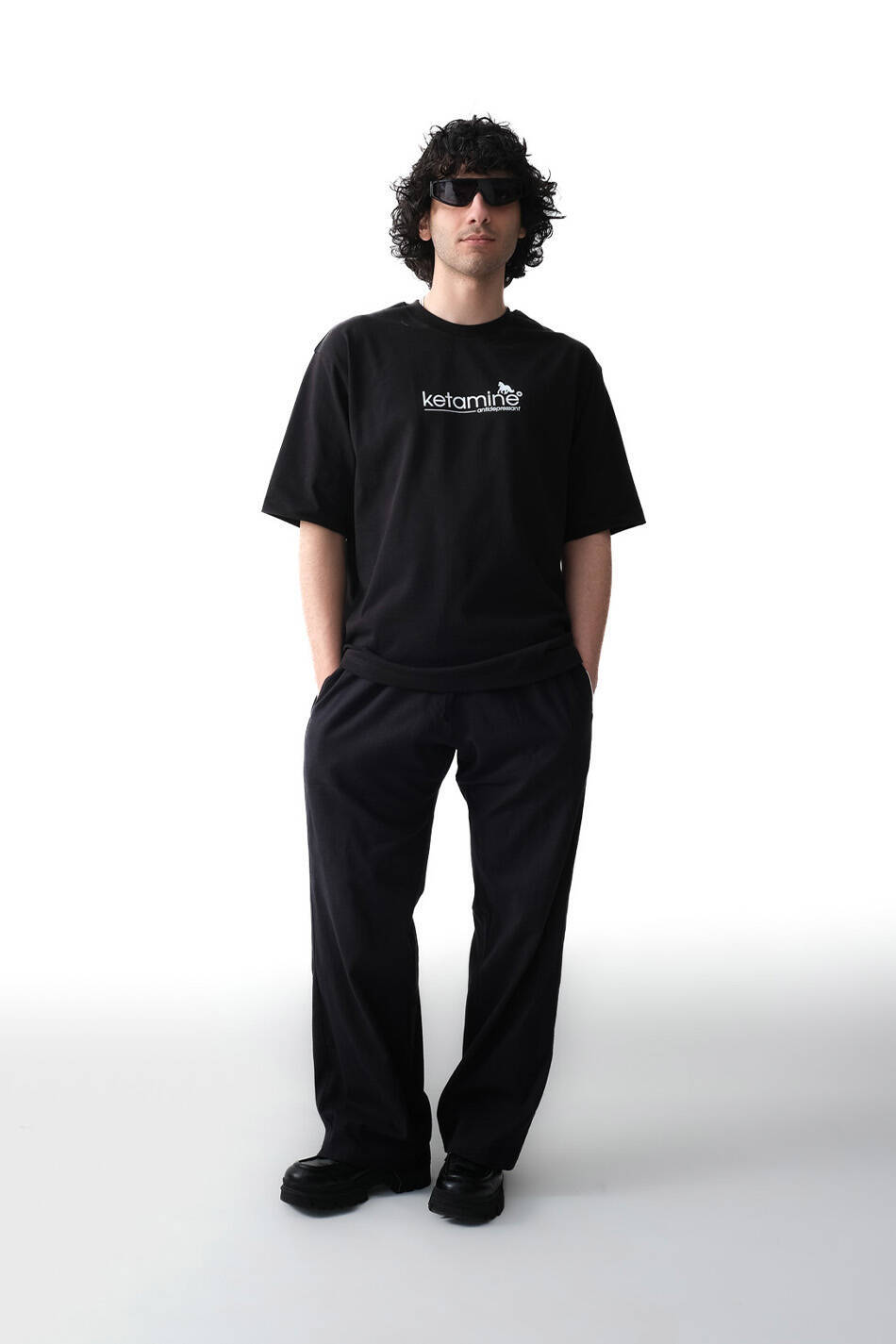 Ketamine Siyah Oversize Tişört - 3