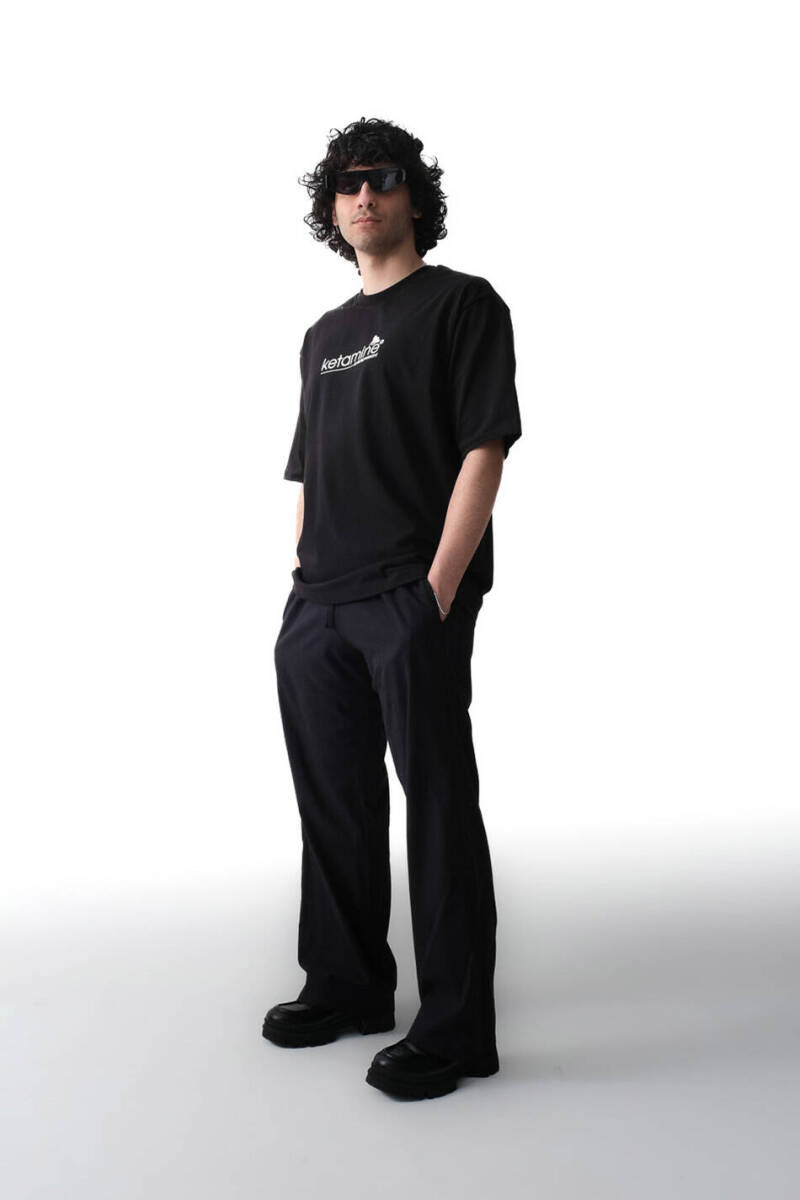 Ketamine Siyah Oversize Tişört - 4