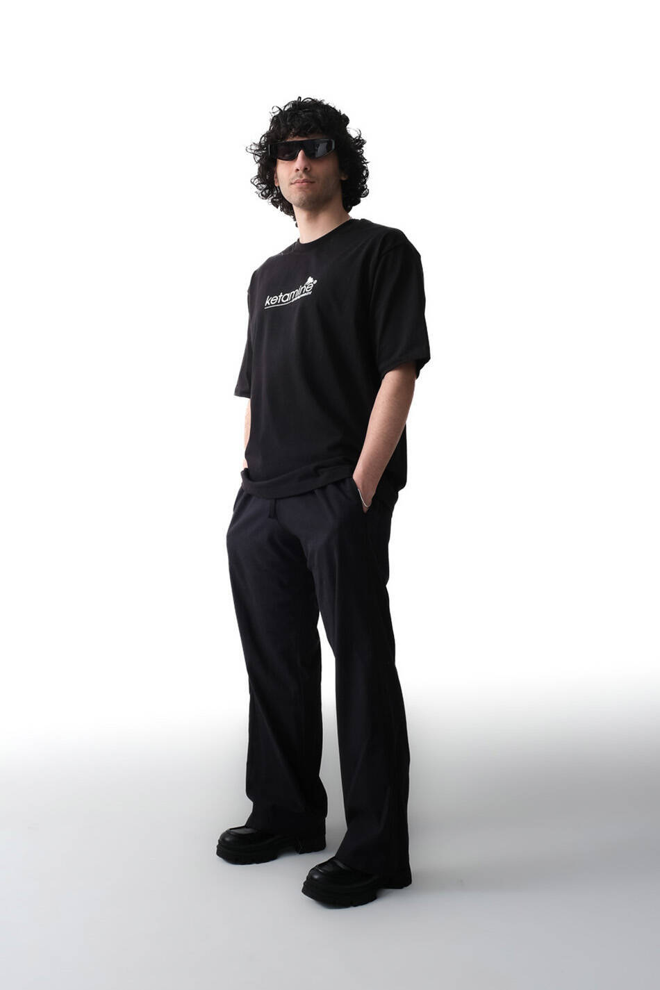 Ketamine Siyah Oversize Tişört - 4