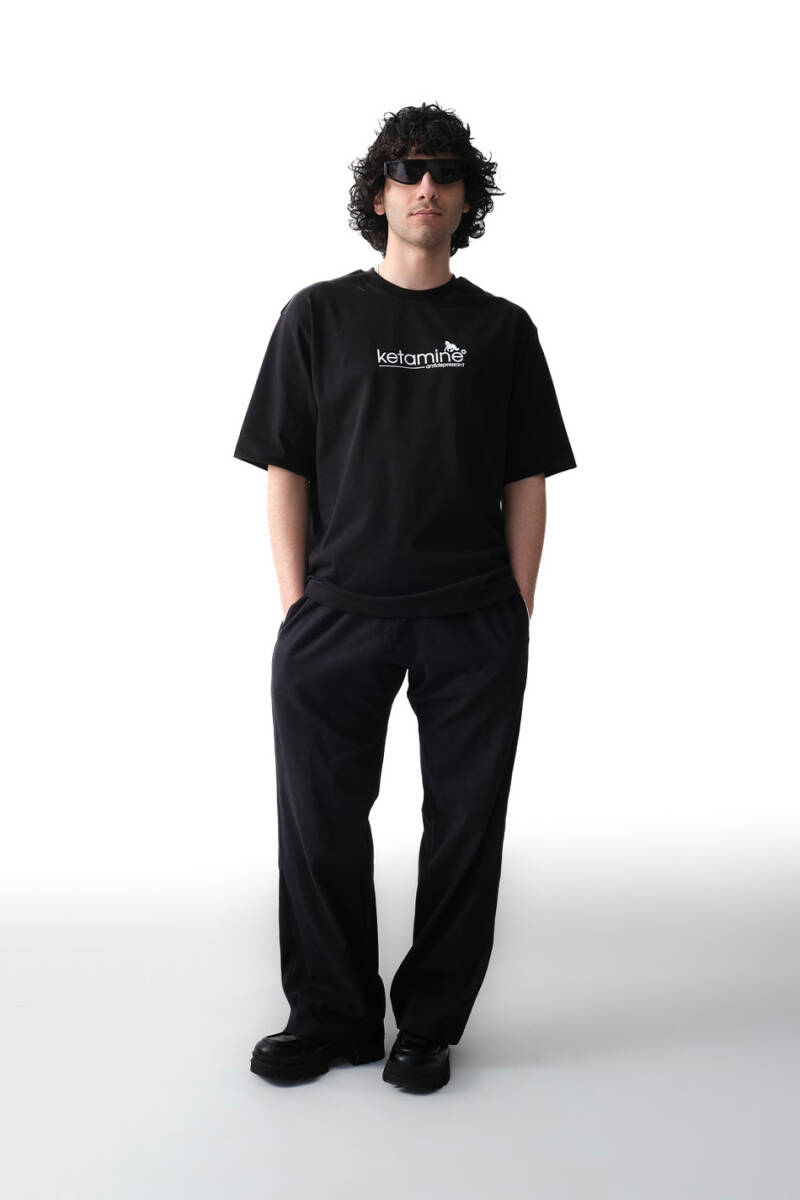Ketamine Siyah Oversize Tişört - 3