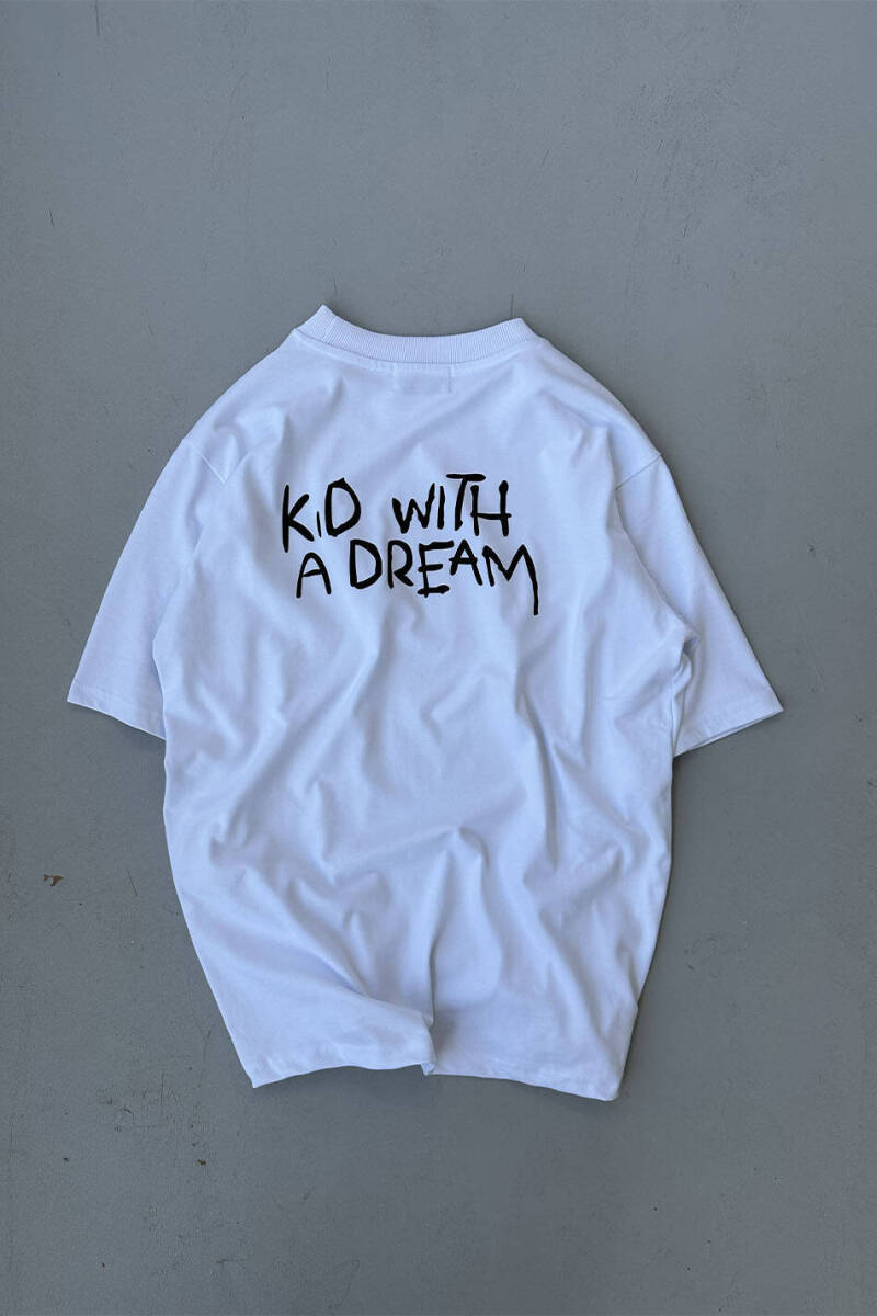 Kid Baskılı Oversize Tişört - 2