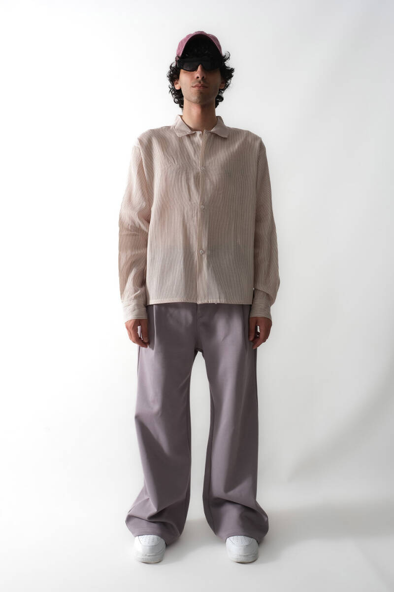 Kırmızı Çizgili Oversize Gömlek - SOLDOUT (1)