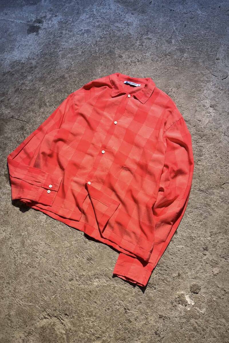 Kırmızı Kare Desenli Oversize Gömlek - 9