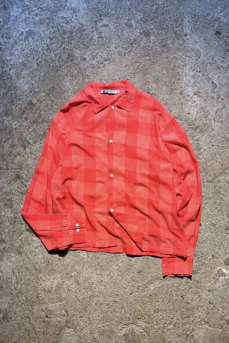 Kırmızı Kare Desenli Oversize Gömlek - SOLDOUT