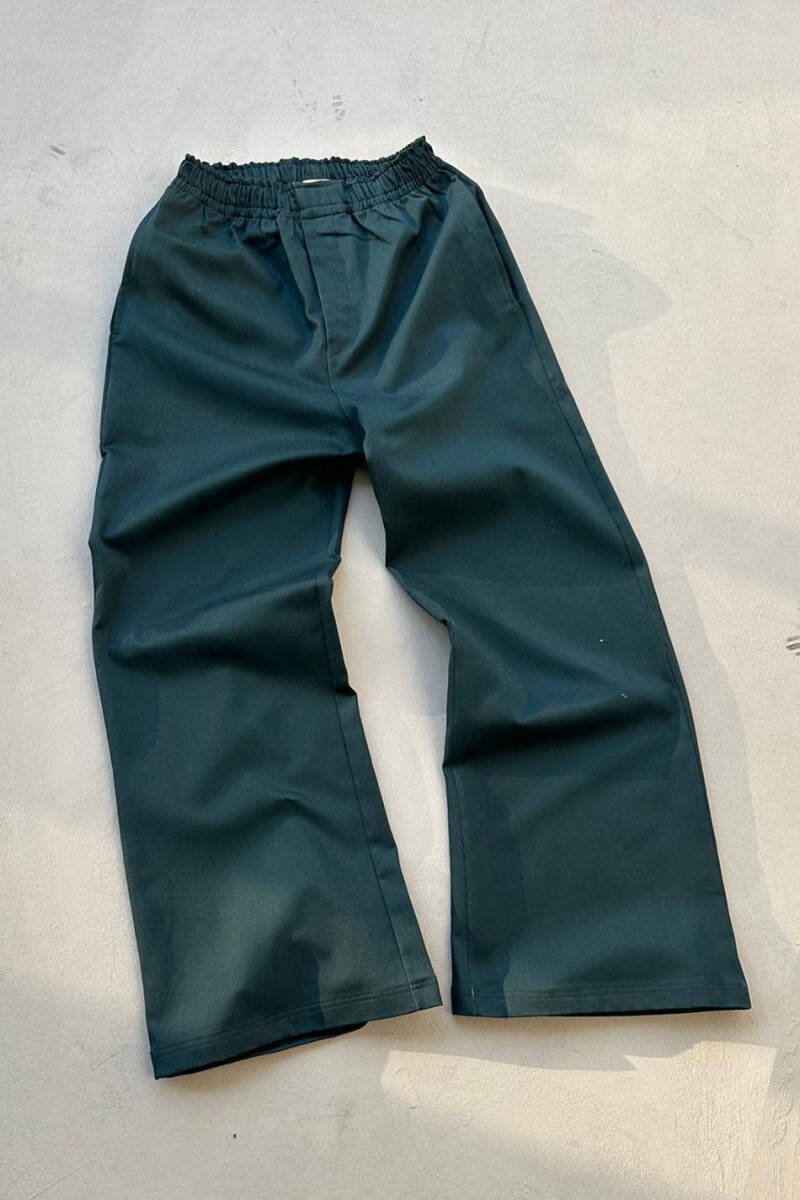 Koyu Yeşil Essential Baggy Pantolon - 3