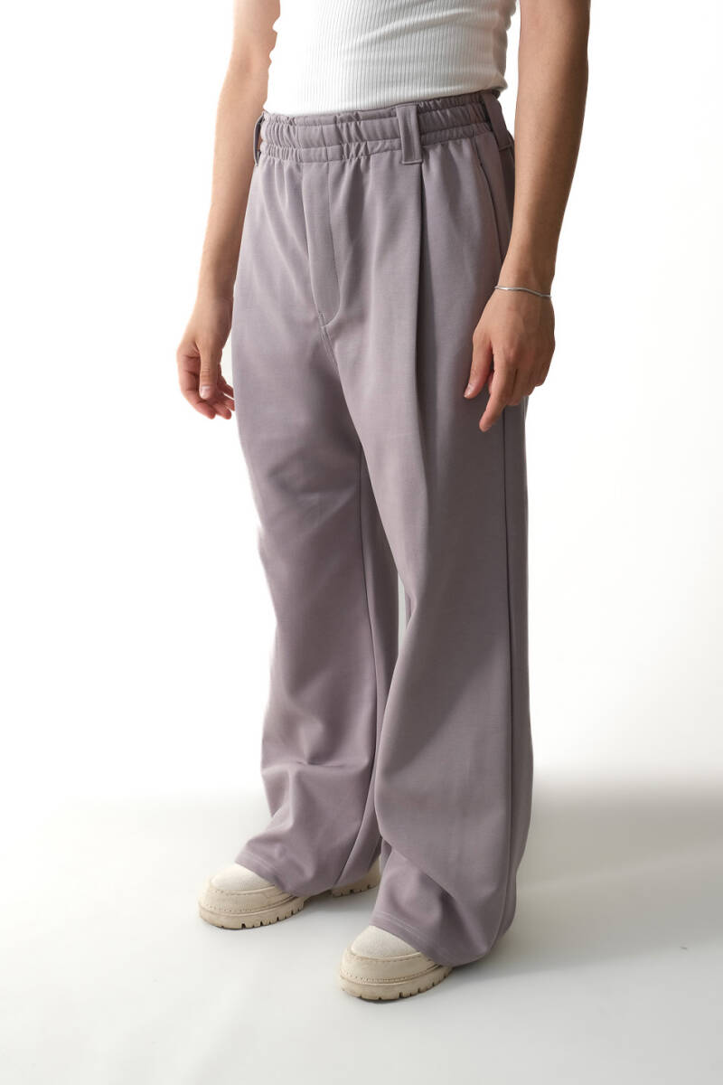 Kül Grisi Pileli Essential Double Face Pantolon - 3