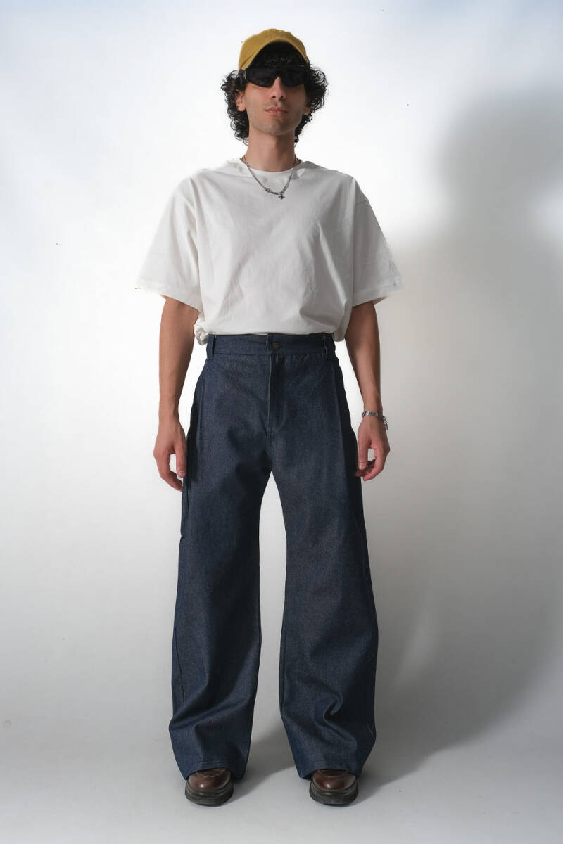 Çift Pileli Baggy Denim Pantolon - SOLDOUT (1)