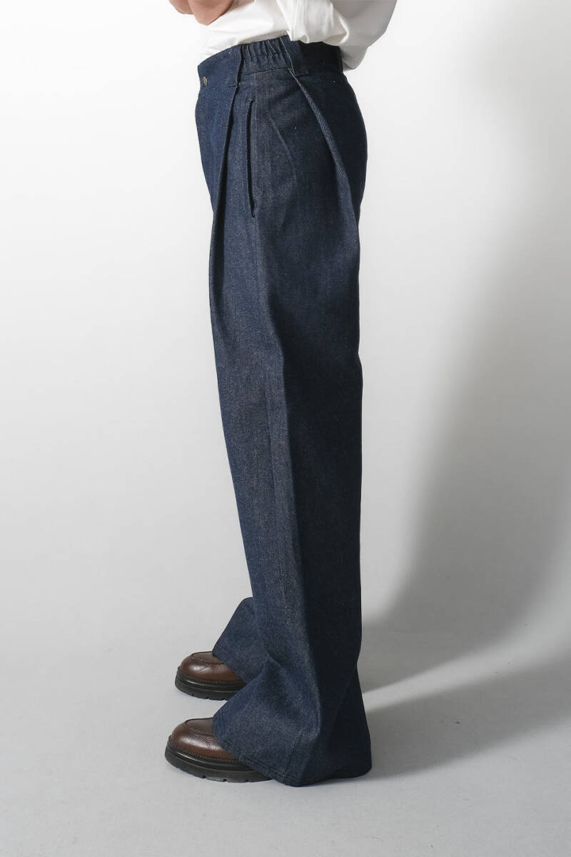 Çift Pileli Baggy Denim Pantolon - 5