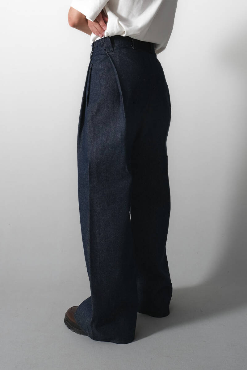 Çift Pileli Baggy Denim Pantolon - 6