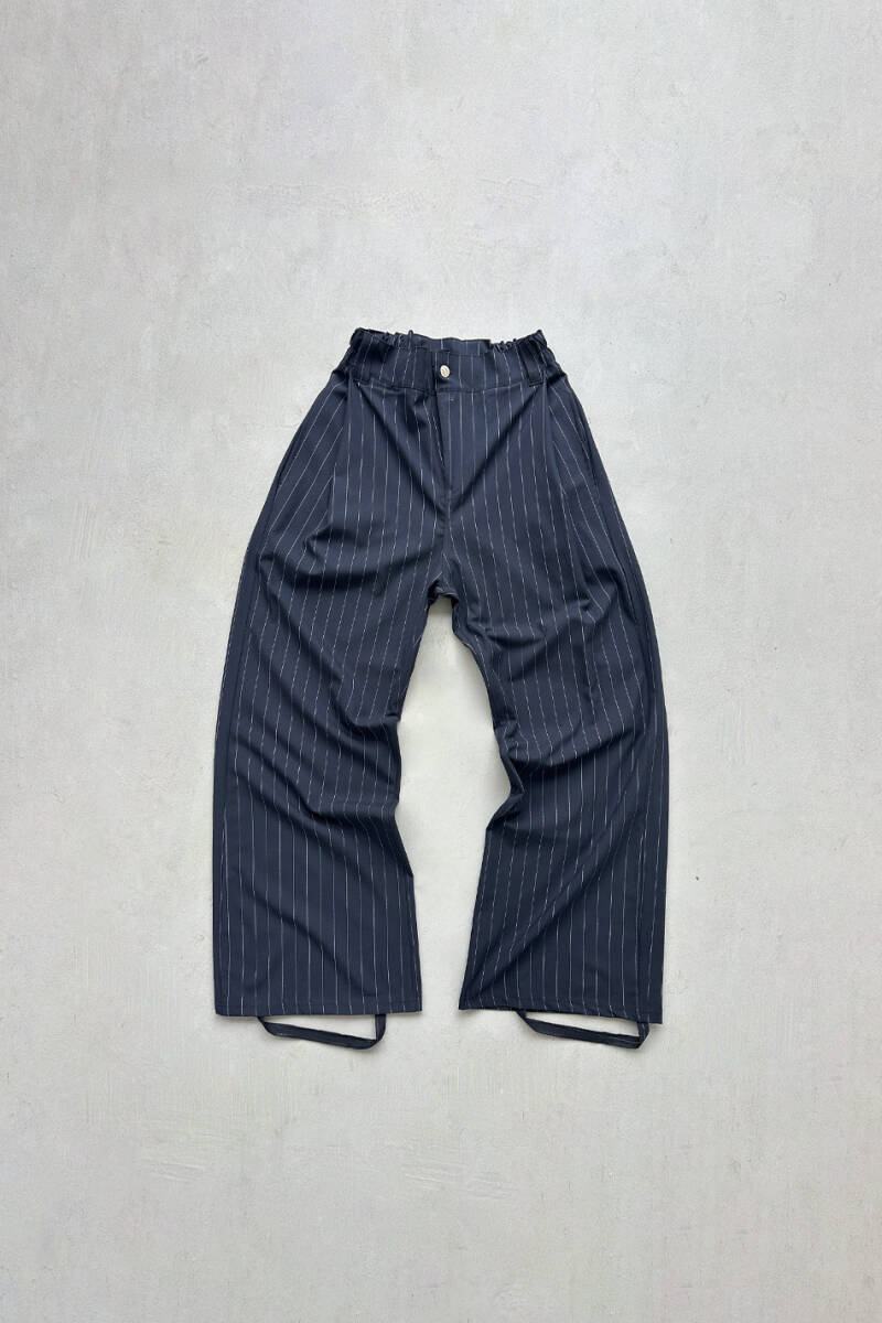 Lacivert Çizgili Fenna V1 Pantolon - SOLDOUT