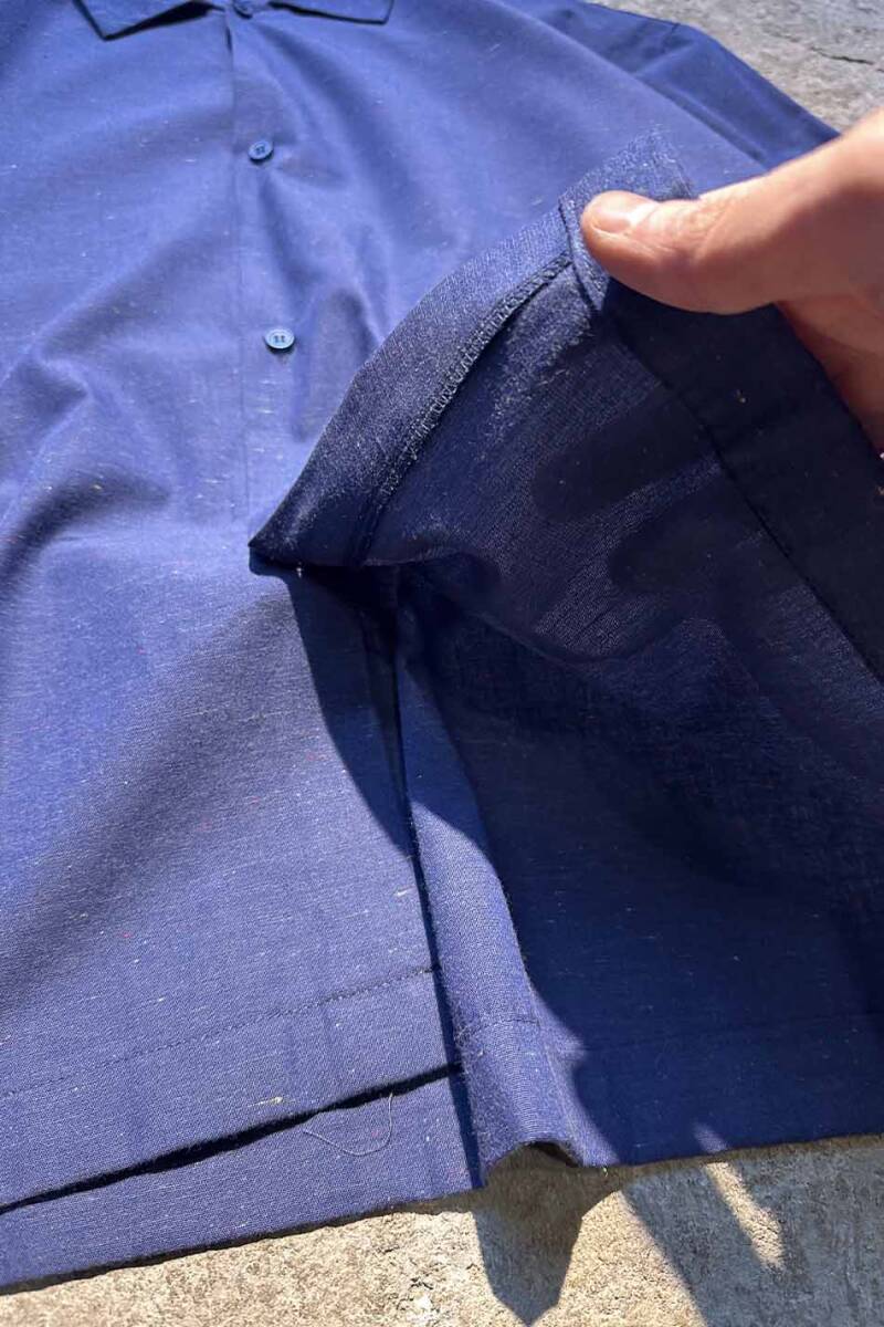 Lacivert Nep Oversize Gömlek - 4