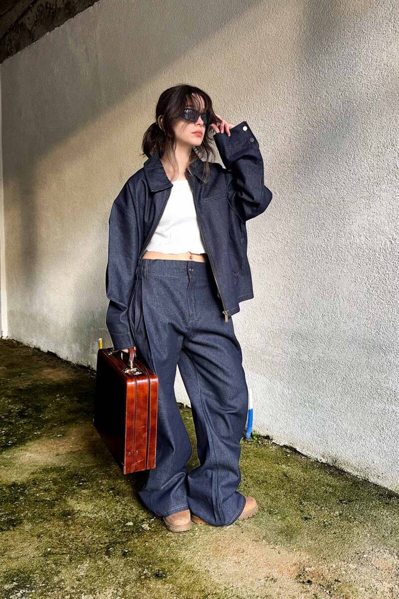 Raw Denim Workwear Boxy Fit Ceket - 3