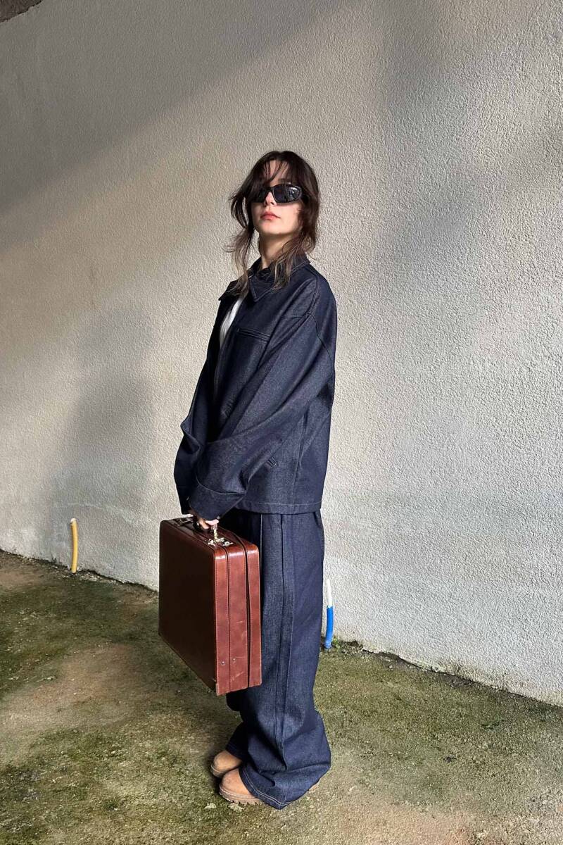 Raw Denim Workwear Boxy Fit Ceket - 8