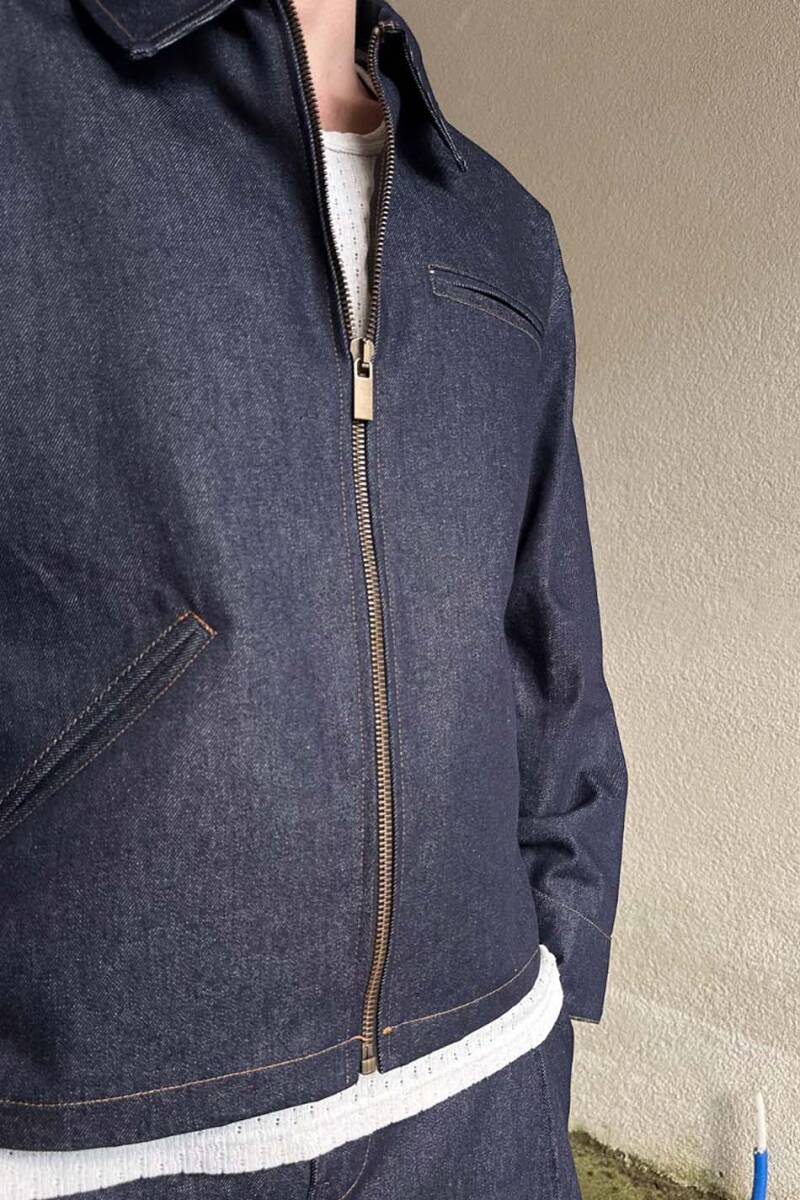 Raw Denim Workwear Boxy Fit Ceket - 7