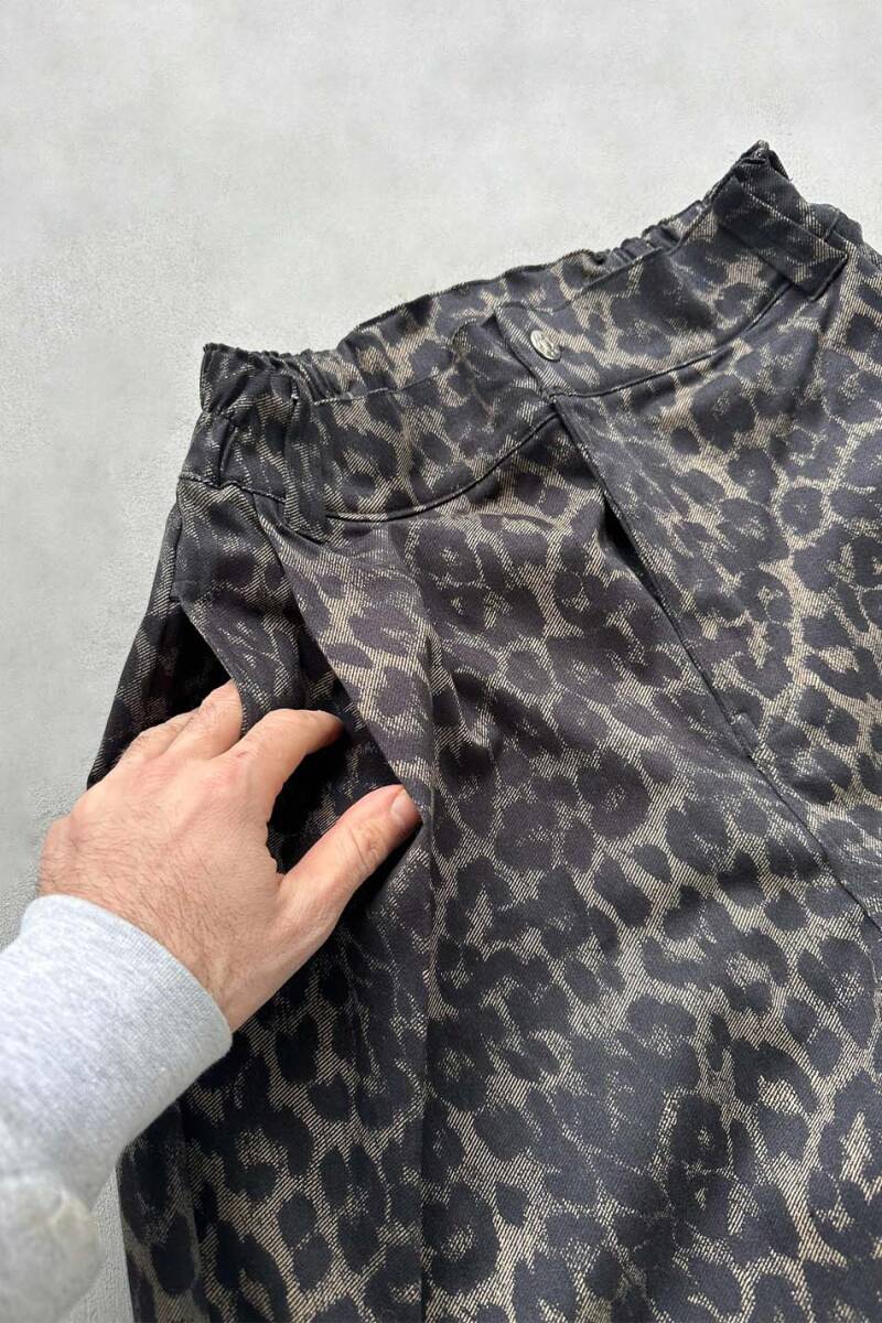 Leopar Desenli Fenna V1 Gabardin Pantolon - SOLDOUT (1)