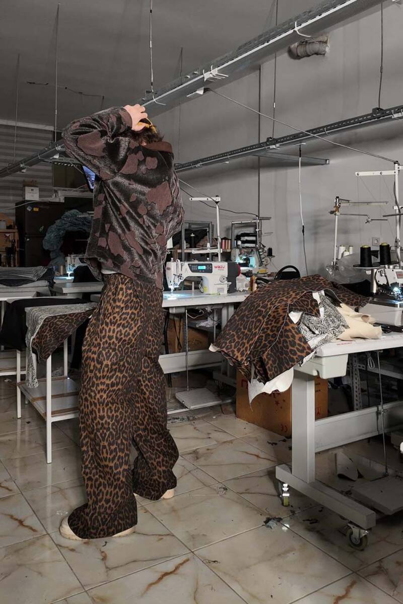 Leopar Desenli Fenna V1 Pantolon - 4