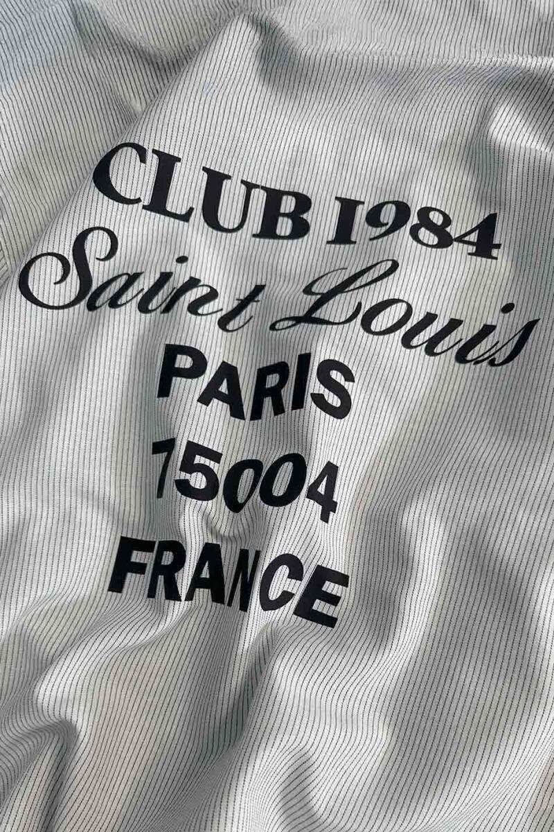 Saint Louis İnce Siyah Çizgili Oversize Gömlek - 4