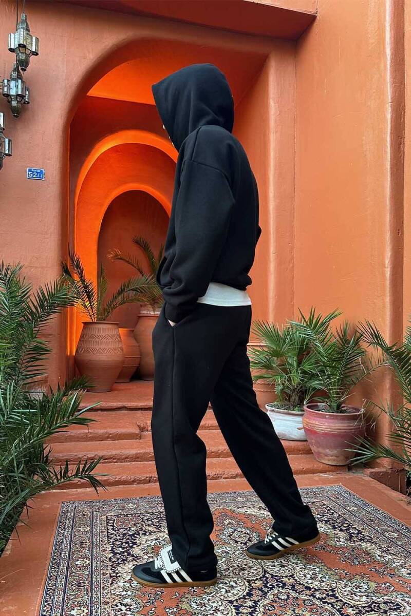 In Glock We Trust Sİyah Oversize Boxy Fit Hoodie - 12