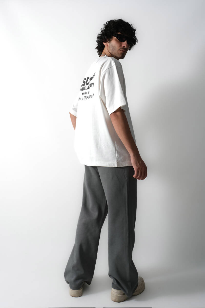 LSD Ekru Oversize Tişört - 4