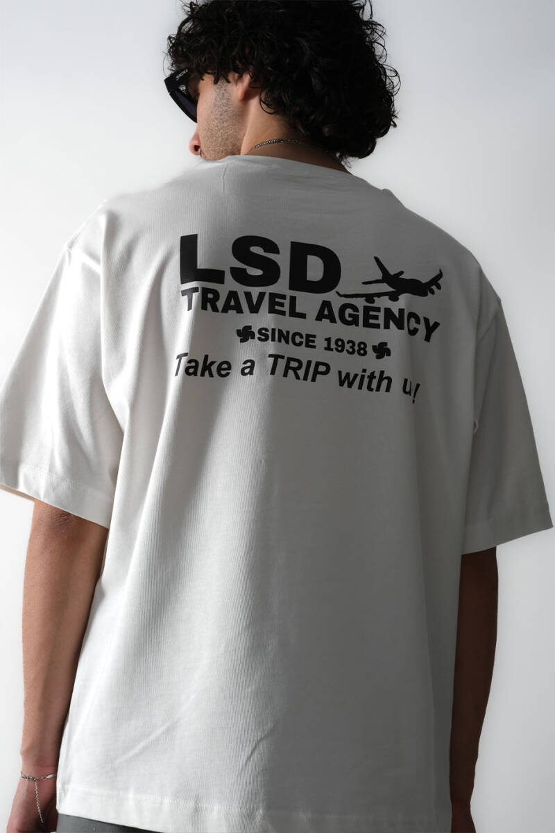 LSD Ekru Oversize Tişört - 2