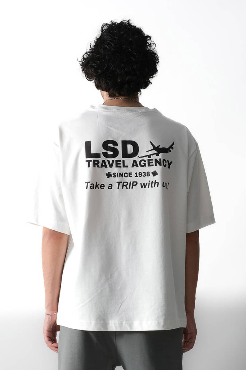 LSD Ekru Oversize Tişört 