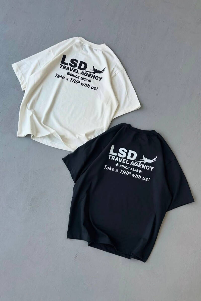 LSD Ekru Oversize Tişört 