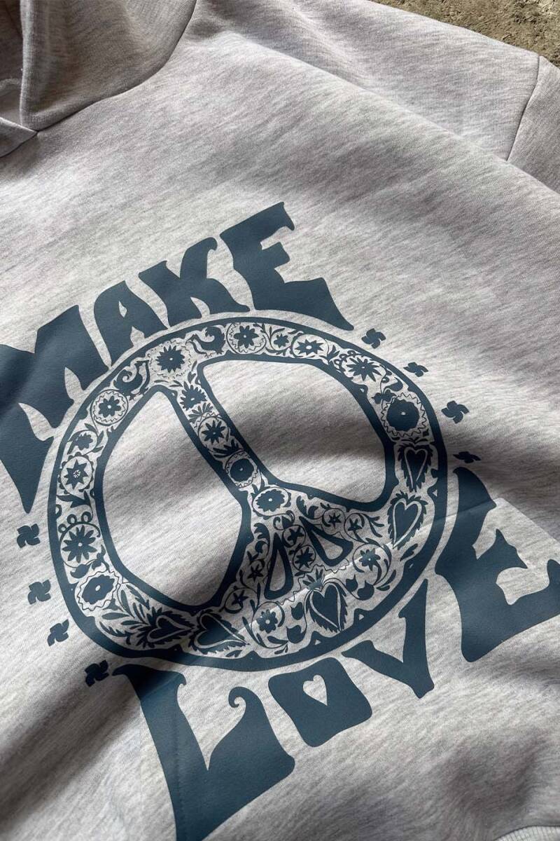 Make Love Gri Melanj Oversize Boxy Fit Hoodie - SOLDOUT (1)