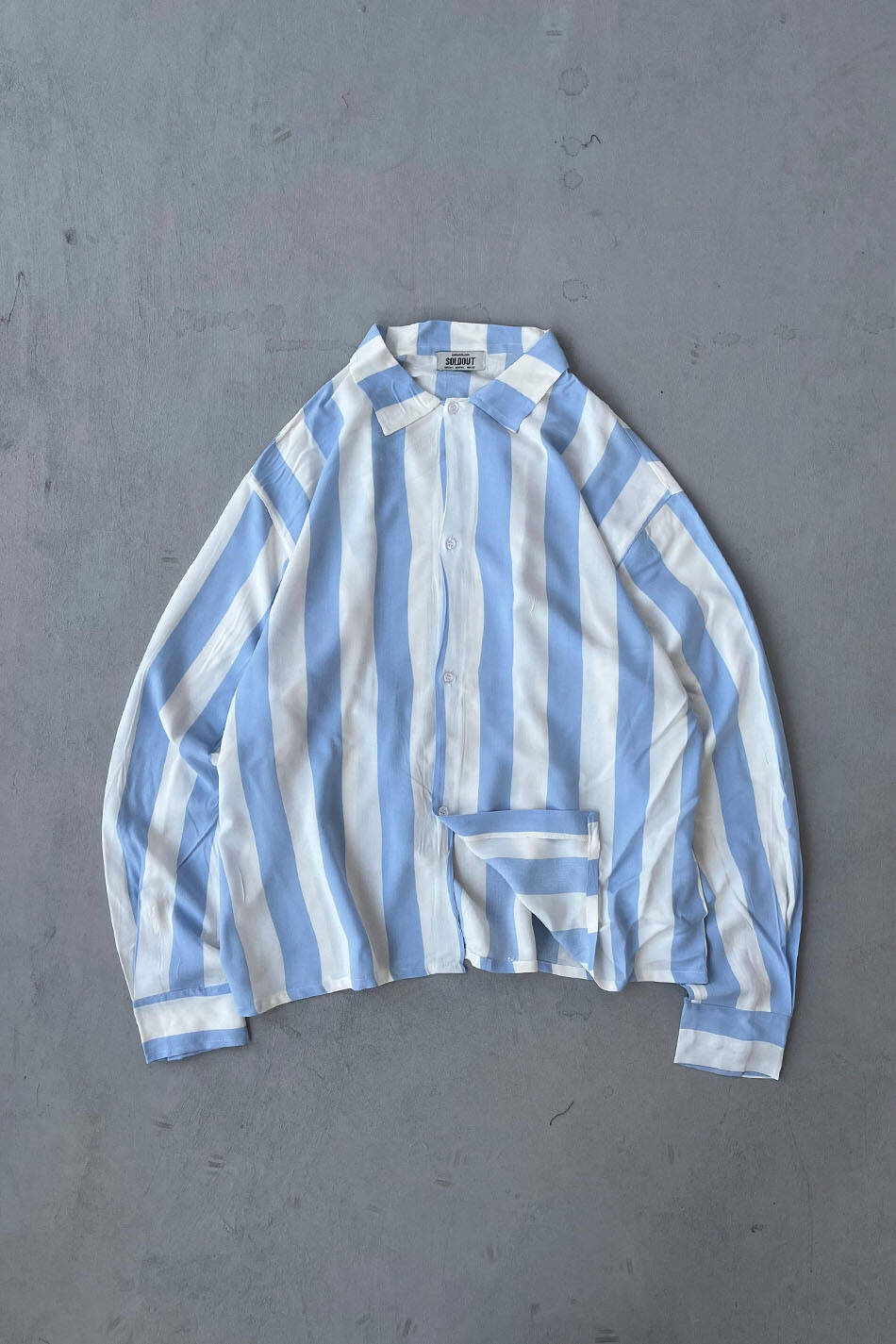 Mavi - Beyaz Oversize Gömlek - SOLDOUT