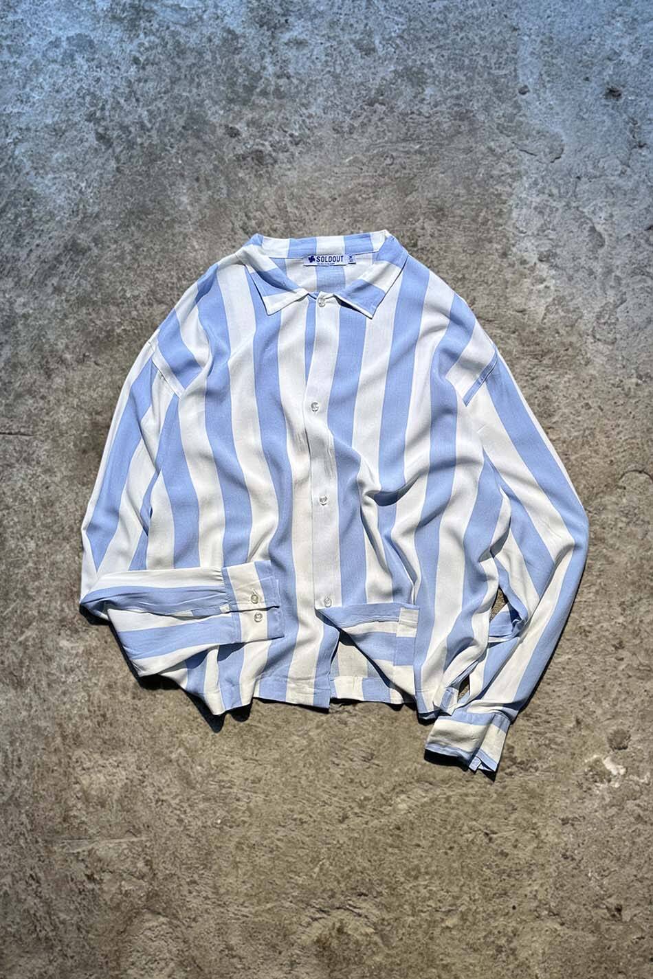 Mavi - Beyaz Oversize Gömlek - SOLDOUT