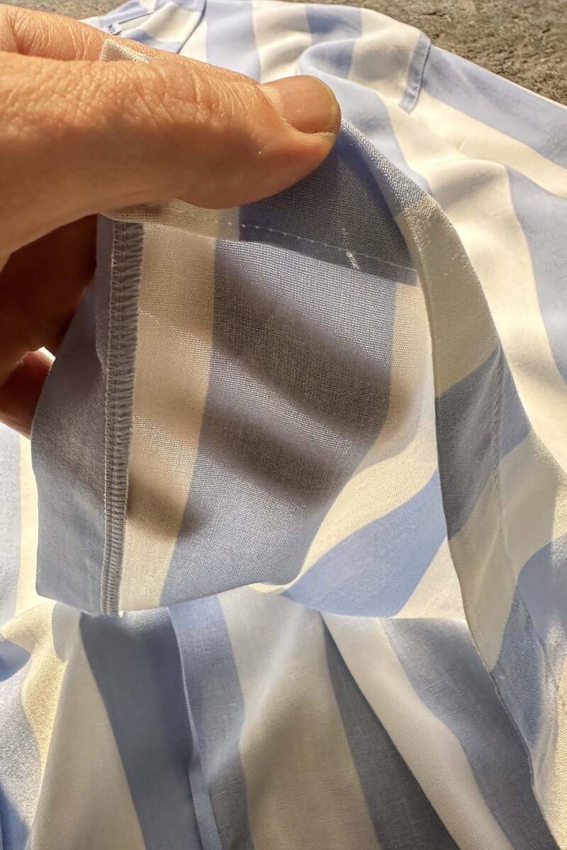 Mavi - Beyaz Oversize Gömlek - 3