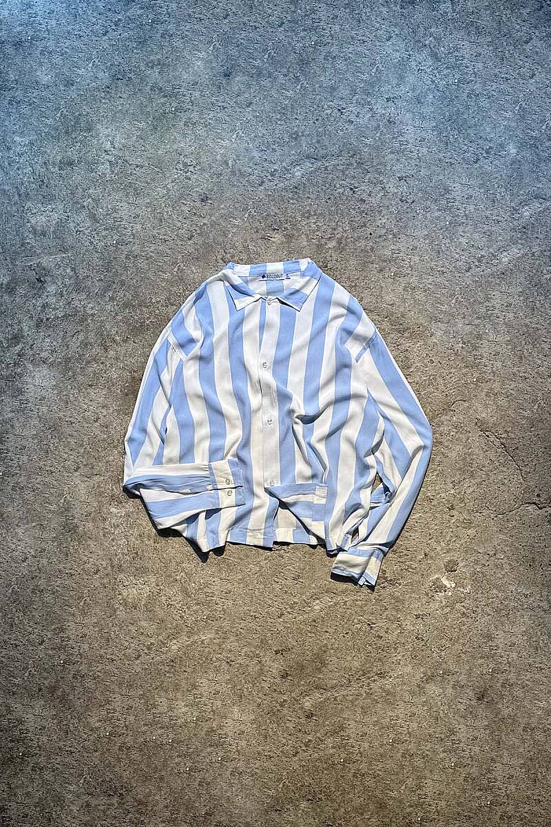 Mavi - Beyaz Oversize Gömlek - SOLDOUT