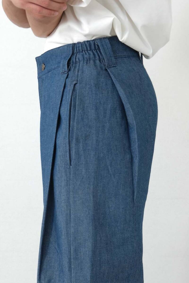 Çift Pileli Baggy Denim Pantolon - 7