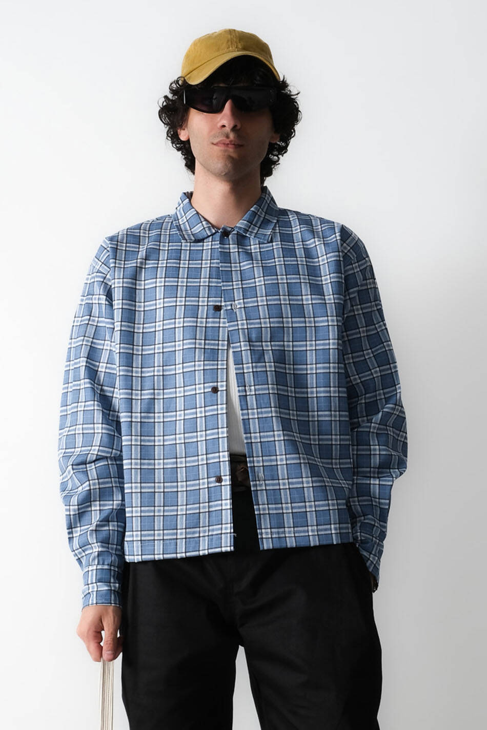 Mavi Ekoseli Oversize Gömlek - SOLDOUT