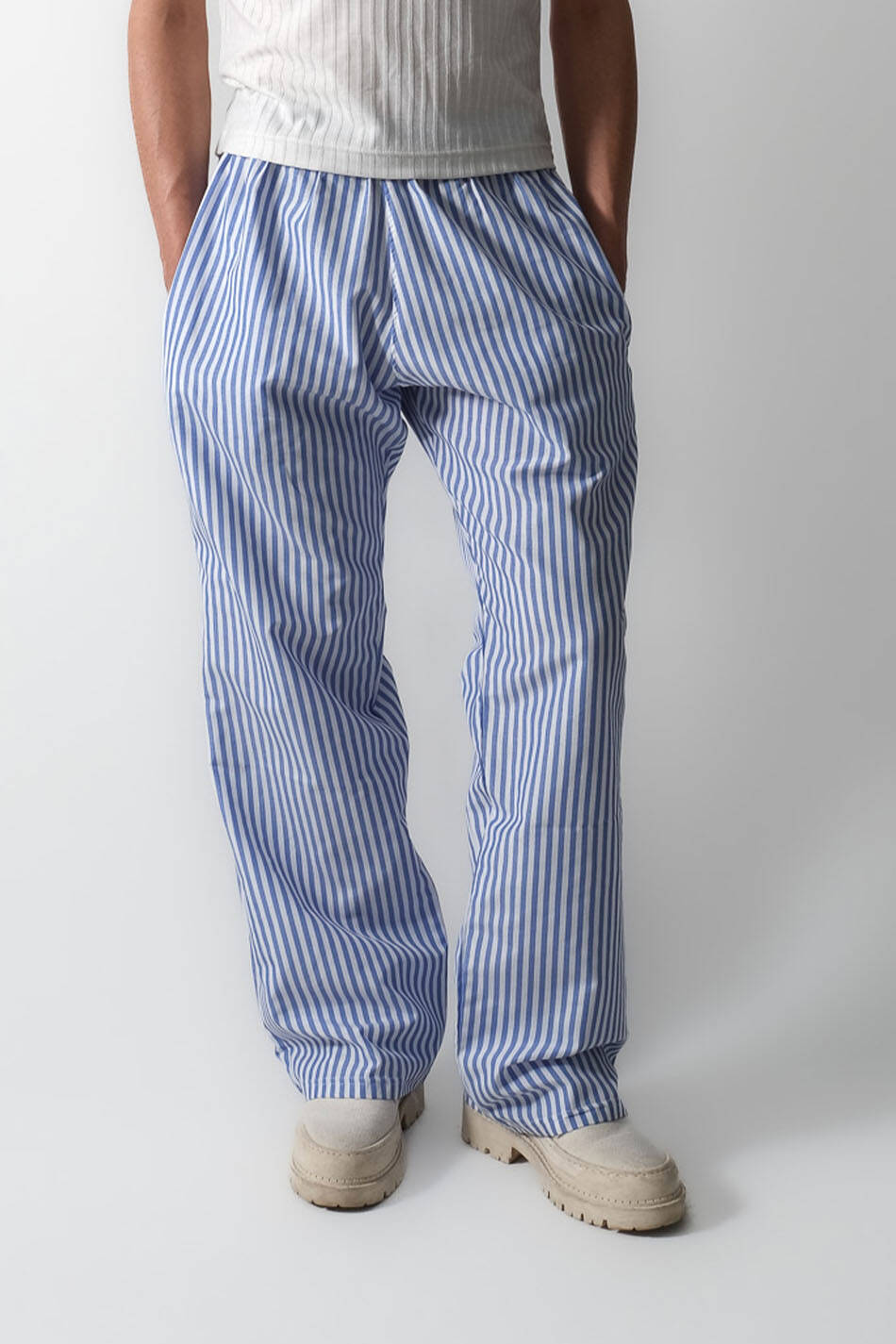 Mavi Çizgili Pantolon - SOLDOUT