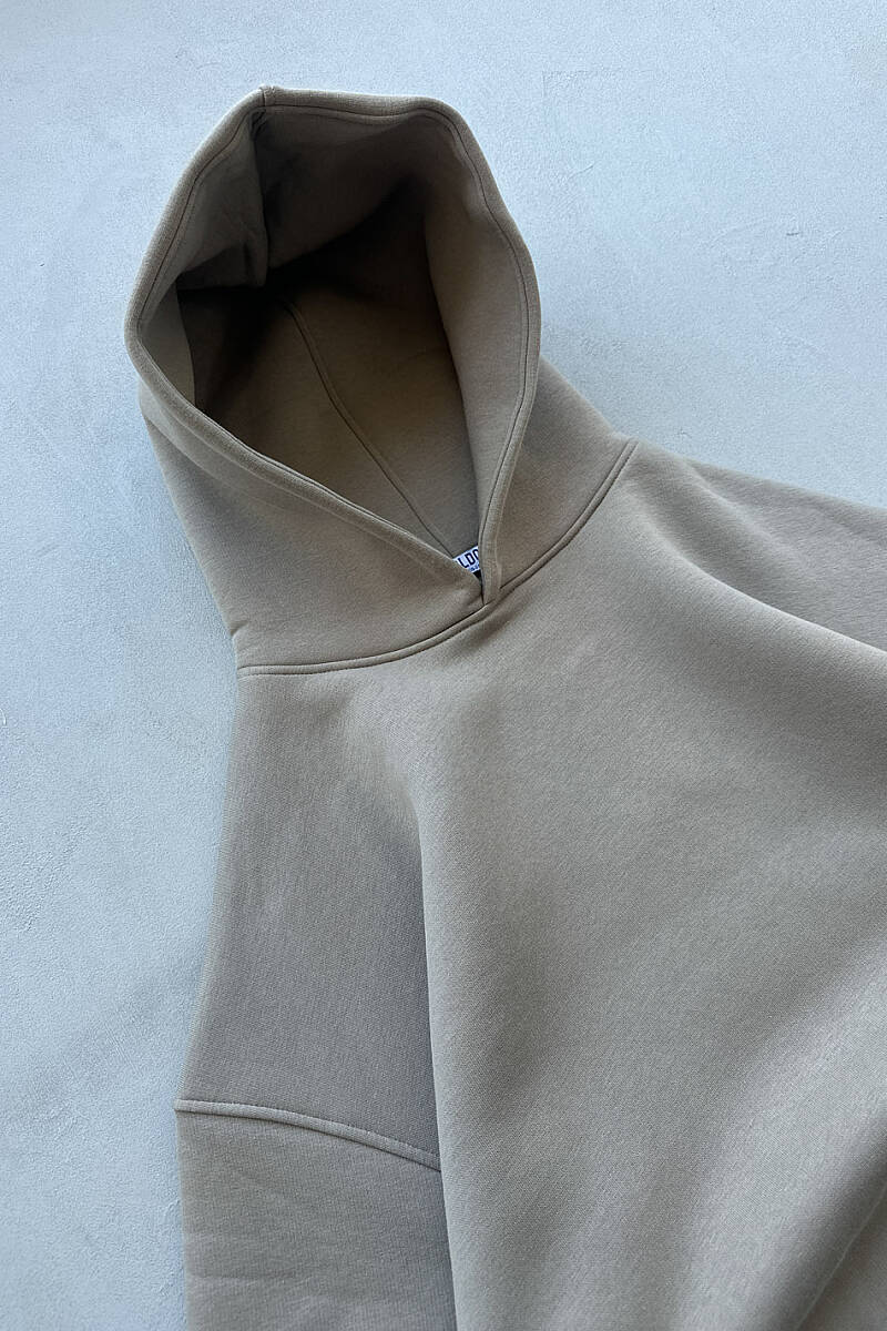 Gri Oversize Boxy Fit Hoodie - SOLDOUT (1)